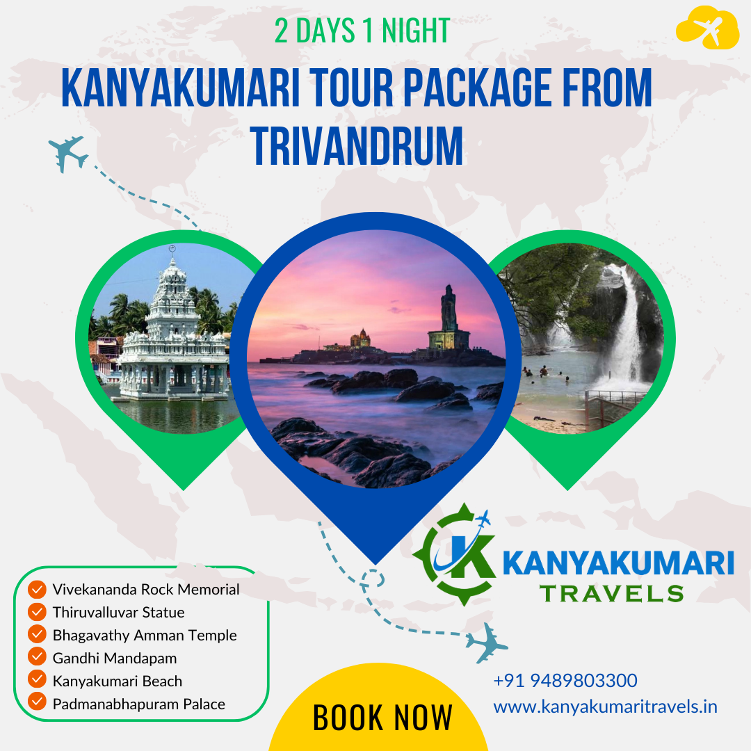 Two Days Kanyakumari Tour Package from Trivandrum Two Days Kanyakumari Tour Package from Trivandrum